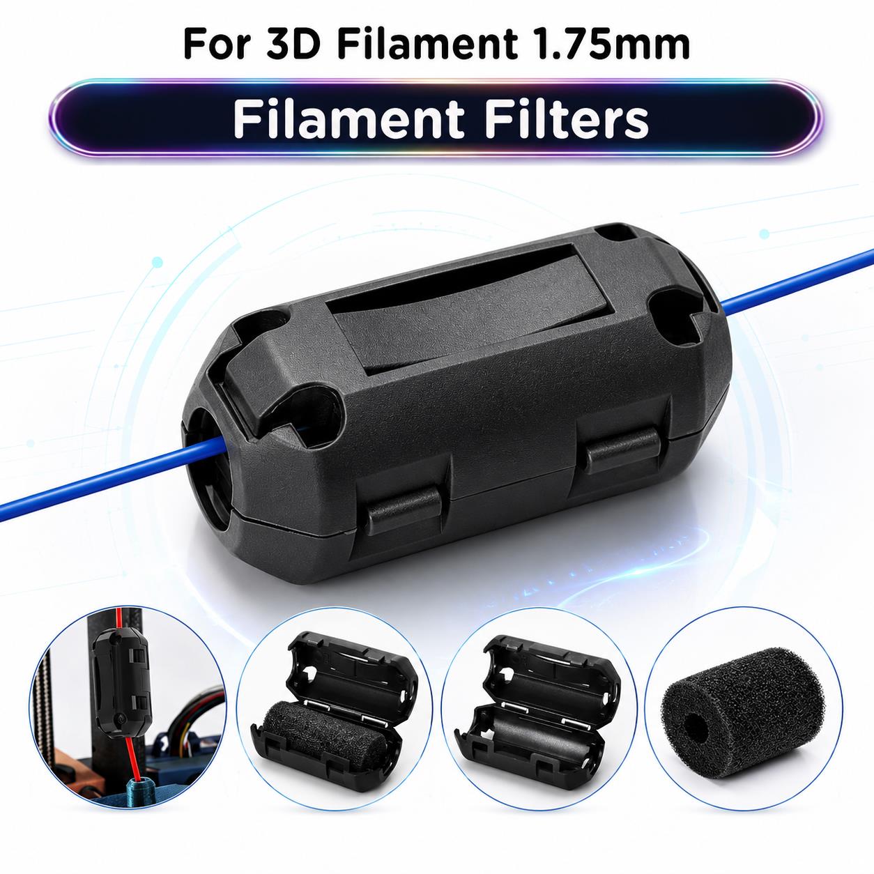 Tpu Filament - 3D-Drucker-Teile PLA ABS TPU PETG Filamentfilter