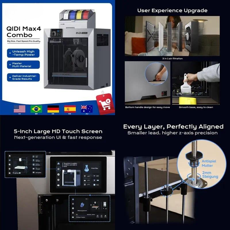 3D Printer - 2026 Bestseller für QIDI MAX4 Combo