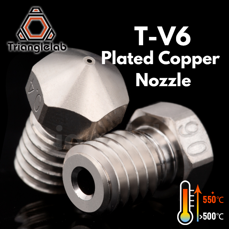 Nozzle Tungsten - Trianglelab ® T-V6 vergoldete Kupferdüse, langlebig,