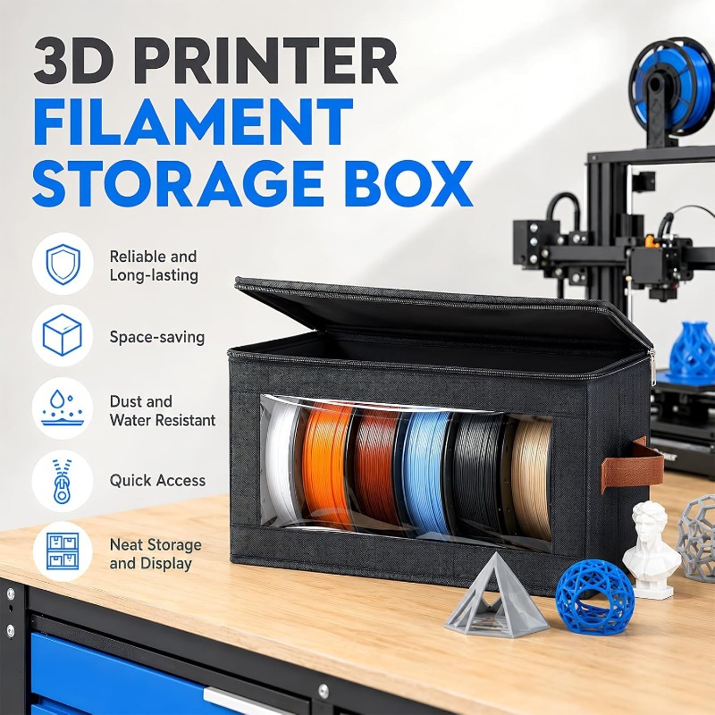 Enclosure 3D Printer - 3D-Drucker Filament-Aufbewahrungsbehälter Vliesstoff Druckerfilament-Spielzeug-Aufbewahrungsbox Sichtbare Staubdichte