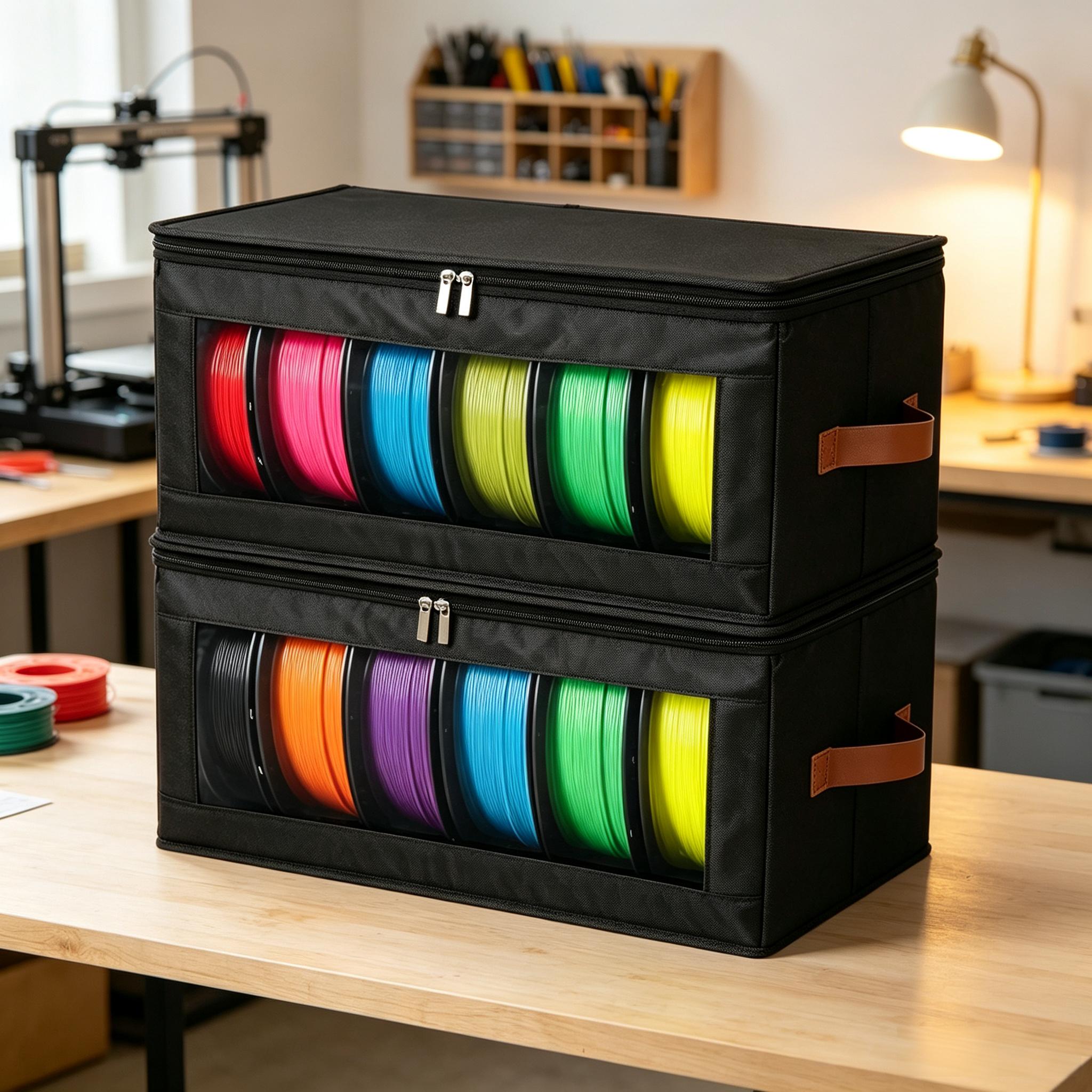 3D Printer - Feuchtigkeitsbeständiger 3D-Drucker-Filament-Aufbewahrungsbeutel mit Sichtfenster, faltbarer Organizer,