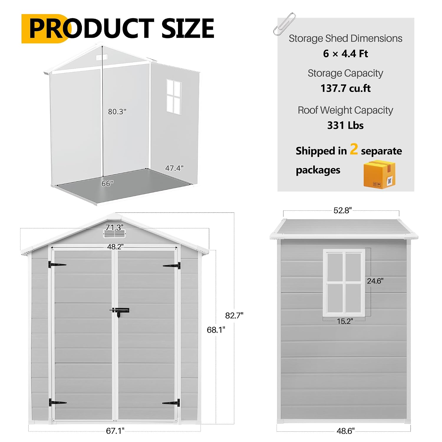Outdoor-Geräteschuppen 6×4ft W – Uv Resin Bewertung und Preis